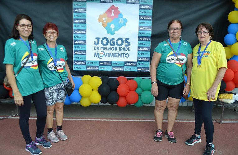Idosos de Volta Redonda participam de competição de atletismo na Arena Esportiva