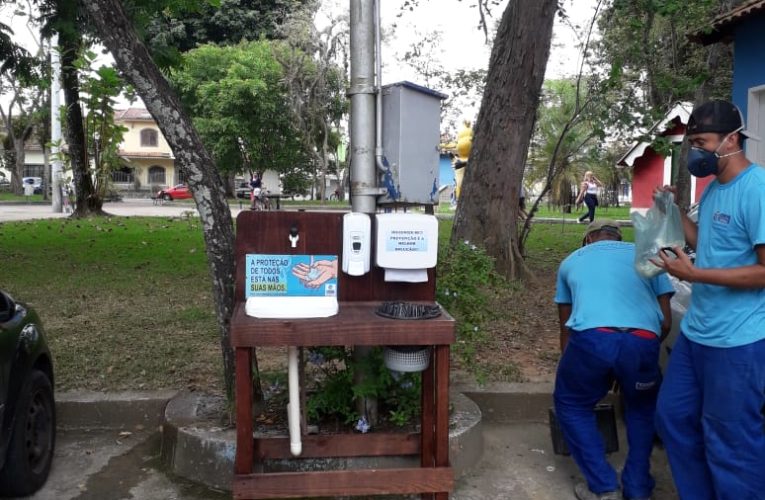 PREFEITURA MUNICIPAL DE QUATIS Coordenadoria de Comunicação Governamental   Covid-19: Prefeitura instala lavadores públicos como medida de combate ao vírus