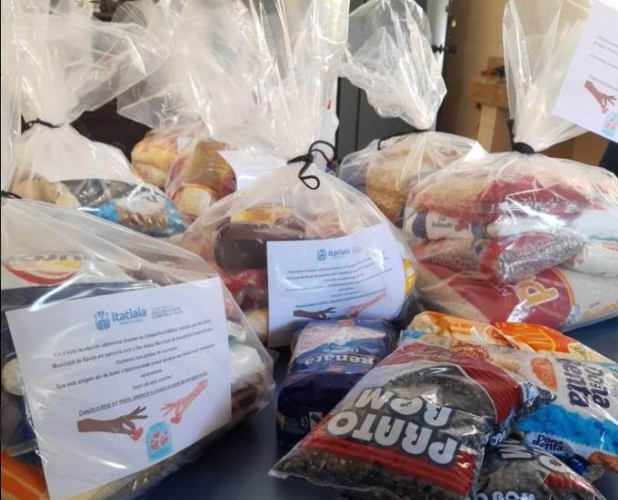 Assistência Social realiza entrega de kits de alimentos arrecadados durante campanhas de vacinação