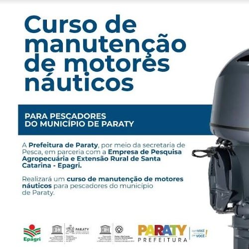 Paraty –RJ Curso de manutenção de motores náuticos para pescadores do município de Paraty.